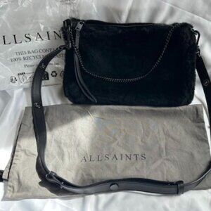 All Saints Eve Shearling Crossbody Bag EUC